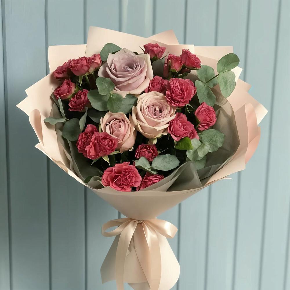 Букет цветов из: Гвоздики и Розы в Пелым