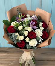Букет цветов из:  Розы и Альстромерии в Пелым