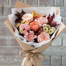 Букет цветов из:  Гвоздики, Хризантемы и Розы в Пелым