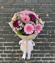 Букет цветов из:  Герберы и Хризантемы в Пелым