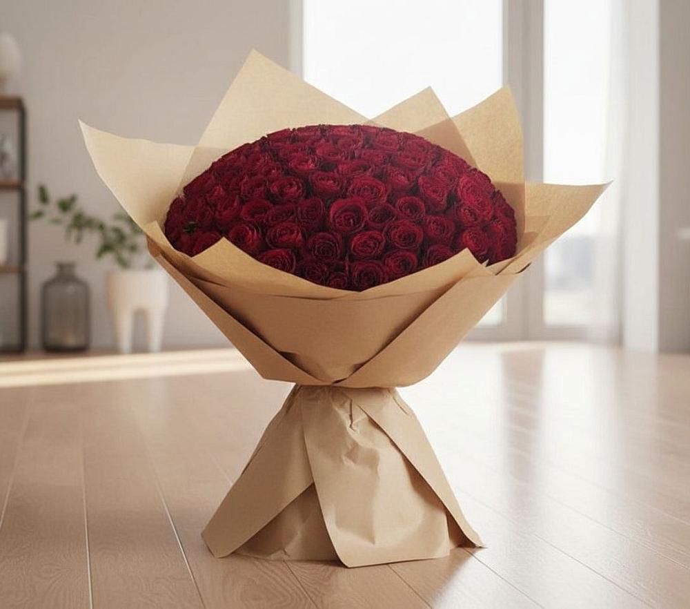 Букет 101 Красная роза в Пелым