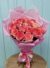 Букет 15 Розовых роз Равель #REPLACE_PRED# Пелым