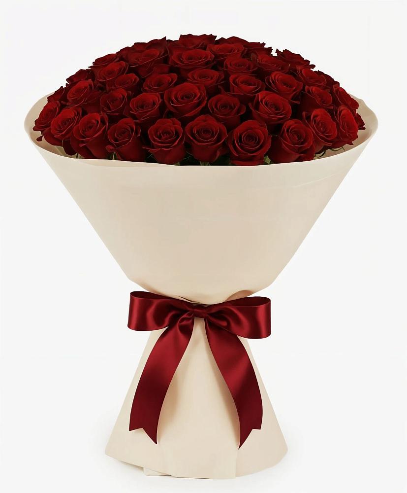 Букет 101 Бордовая роза Блэк Бакарра в Пелым