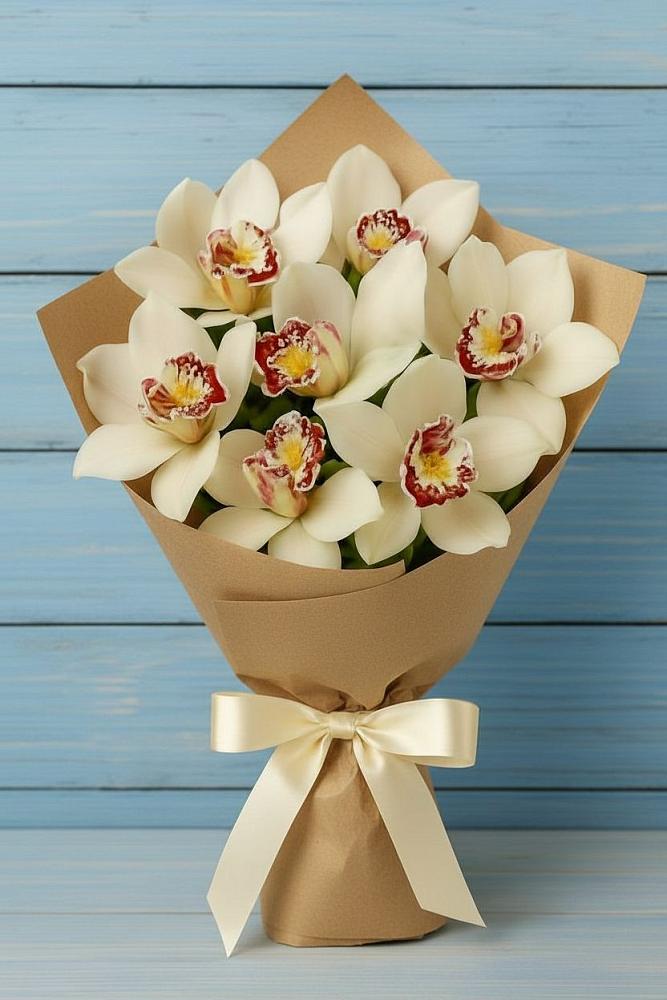 Букет цветов из: Орхидеи и Розы в Пелым